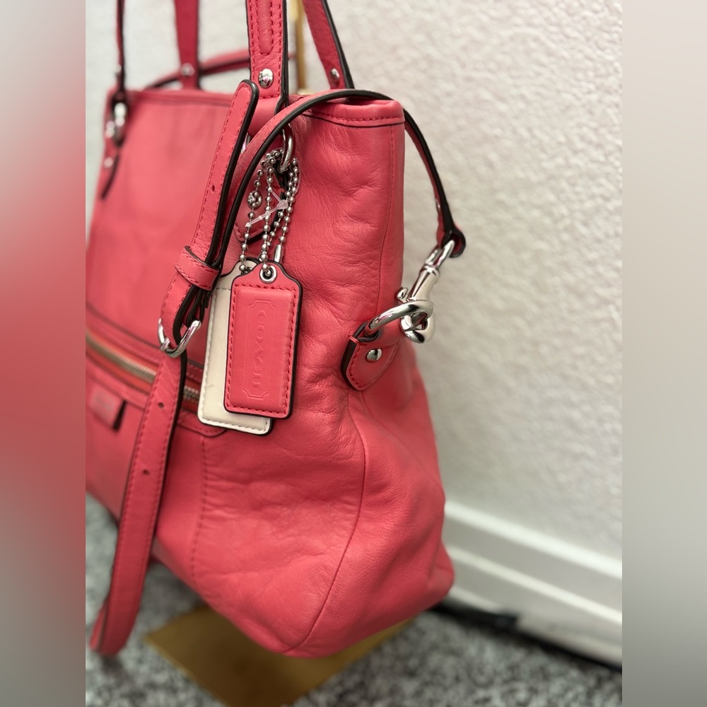 COACH DAISY CORAL LEATHER MIA - Picture 5 of 14